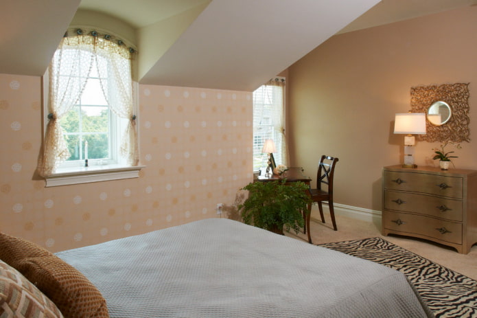 peach bedroom