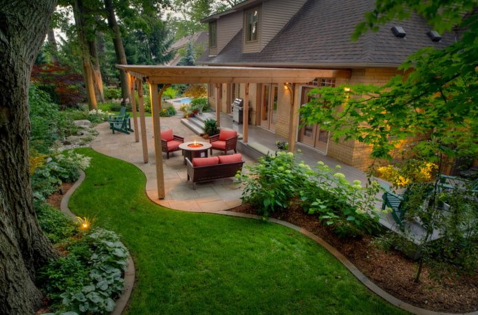 veranda by the house