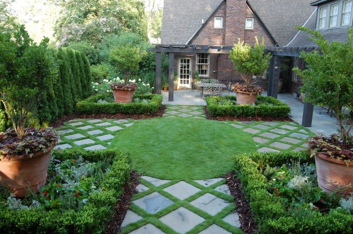 landscape design at the dacha