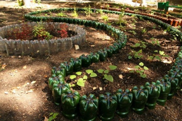 borders made of bottles