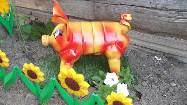 pig from a bottle