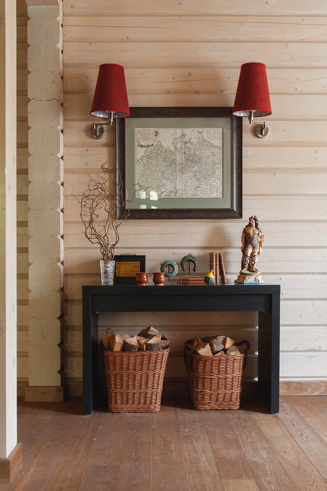 Firewood in baskets