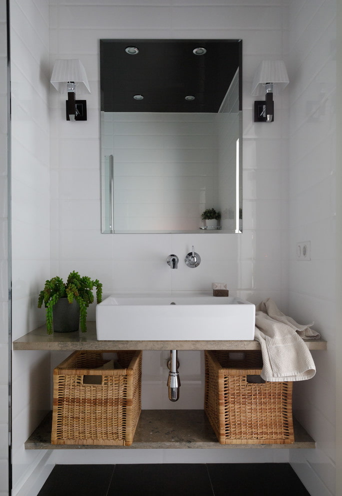 Baskets under the sink
