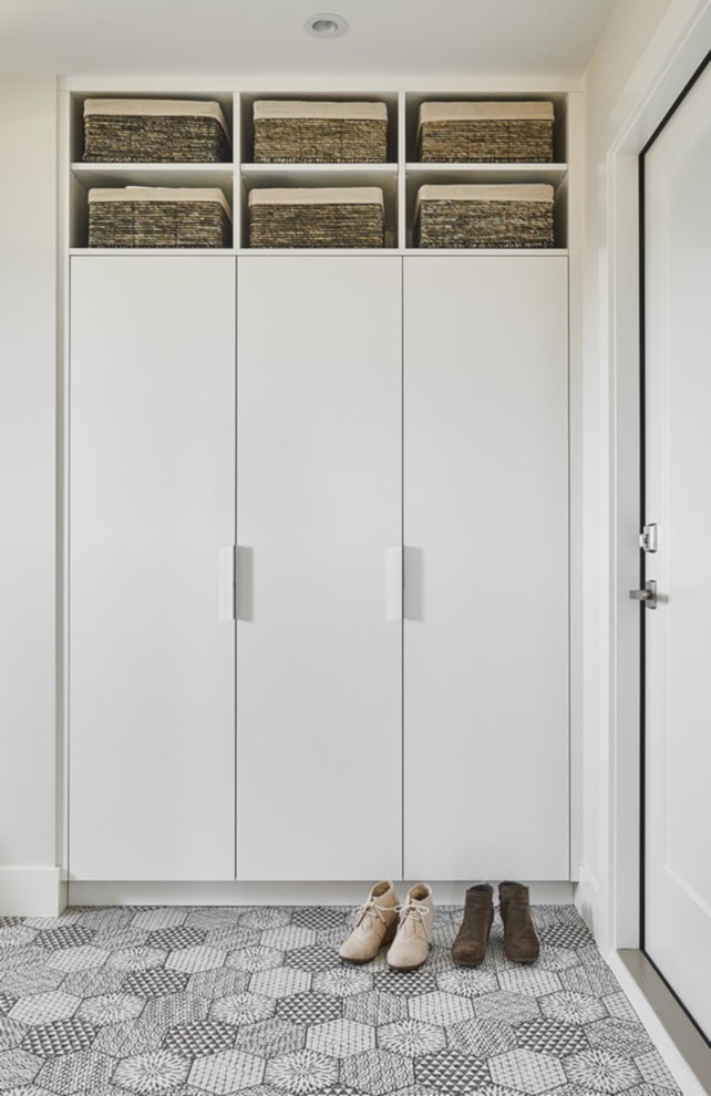 Baskets above the cabinet