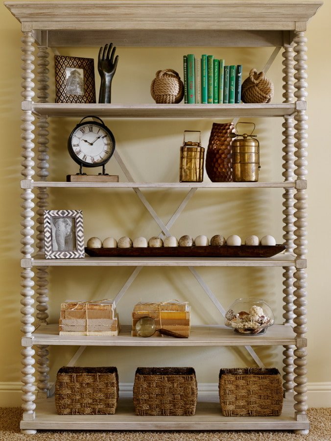 Baskets on a shelving unit