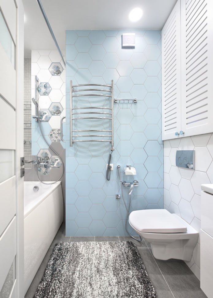 Blue wall paneling
