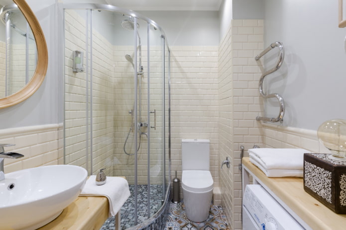 Cold bathroom interior