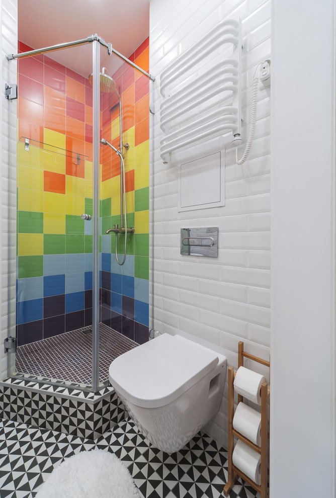 Rainbow shower design