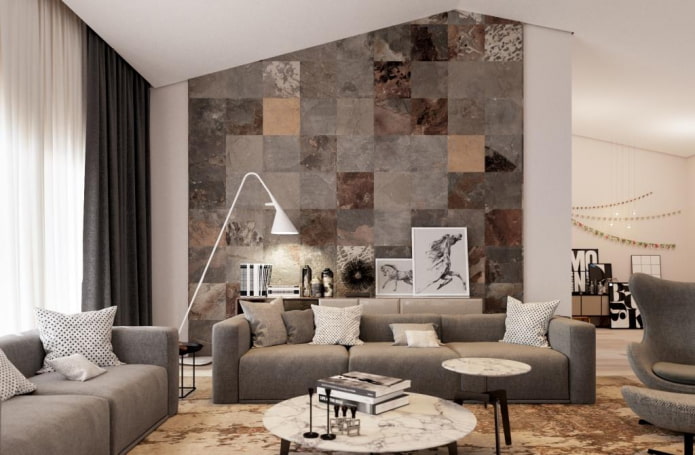 Wall covered with tiles