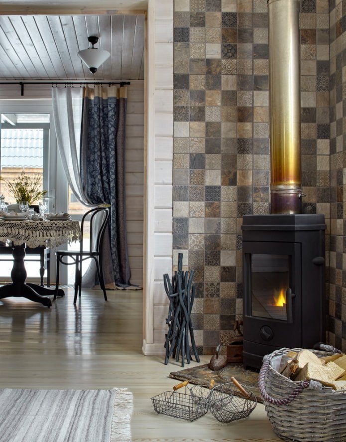 Fireplace tile finishing