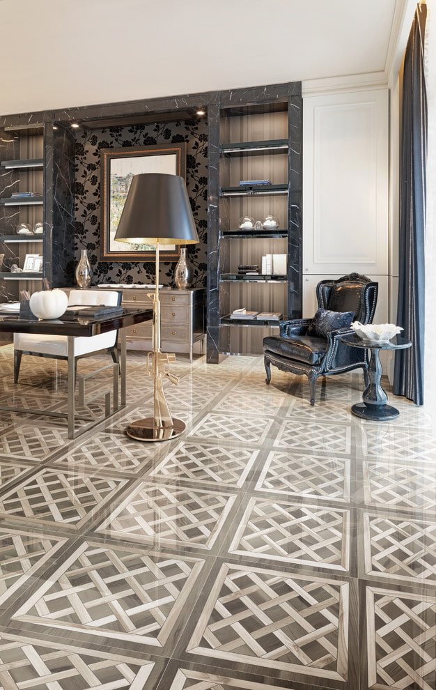 Tiles with a diagonal pattern