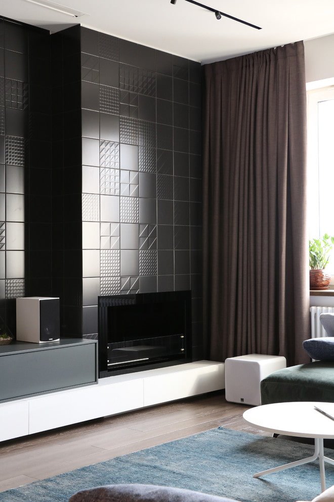 black tiles
