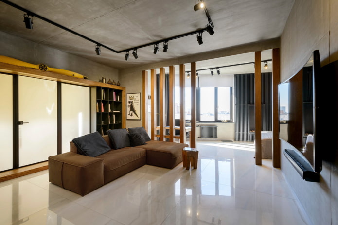 modern style in the living room