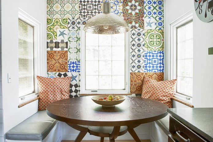 patchwork tile in the interior