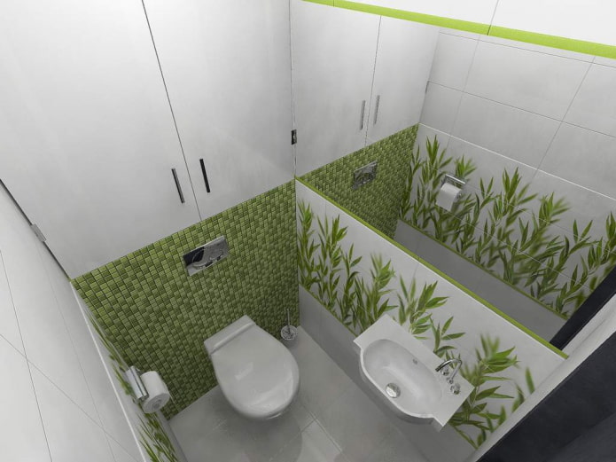 built-in wardrobe in the toilet interior