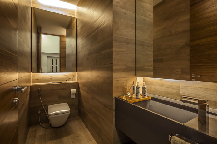 cabinet over the installation in the toilet interior