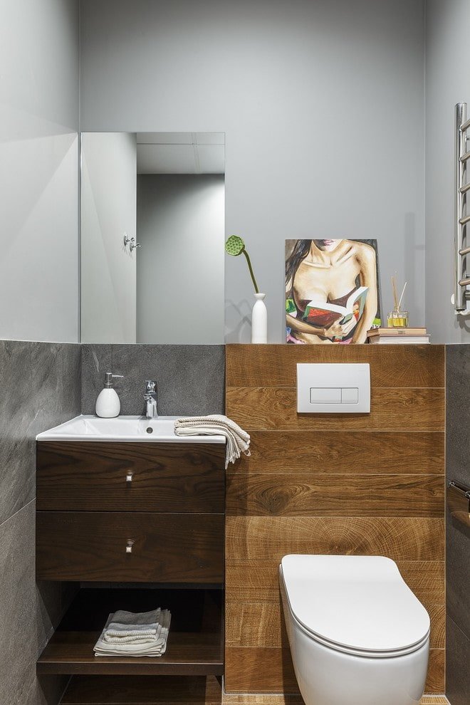 cabinet in the toilet interior
