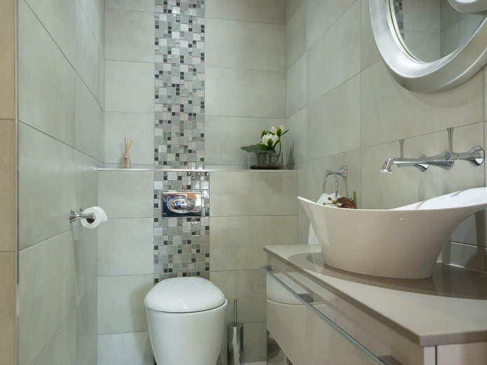toilet design in gray tones