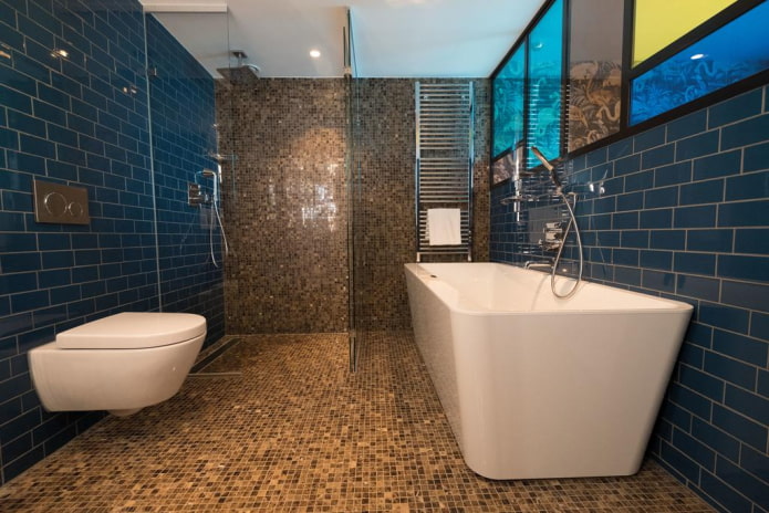 tiled bathroom interior