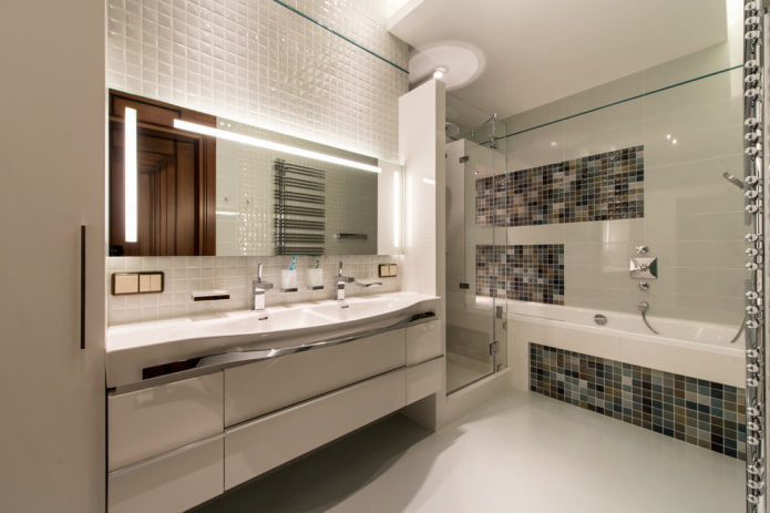 tile decoration in the bathroom interior