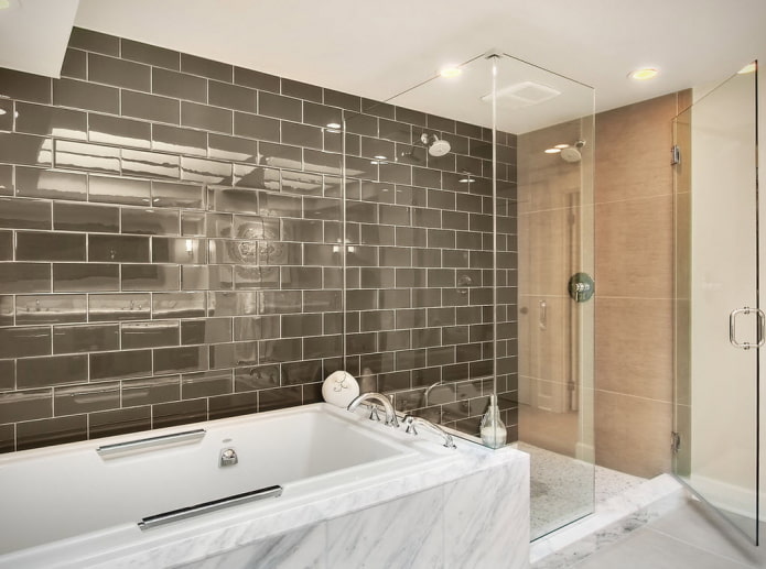 tile decoration in the bathroom interior