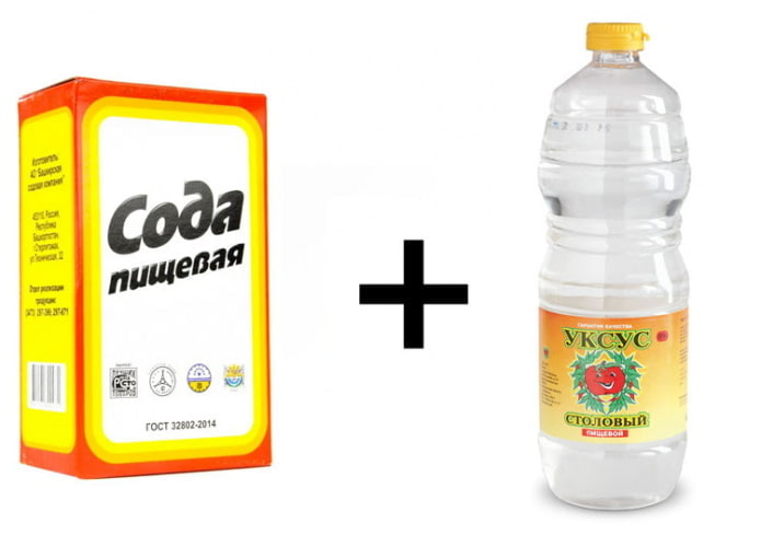 vinegar and soda