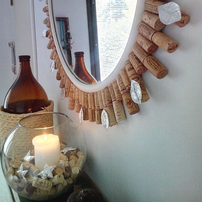 cork mirror frame