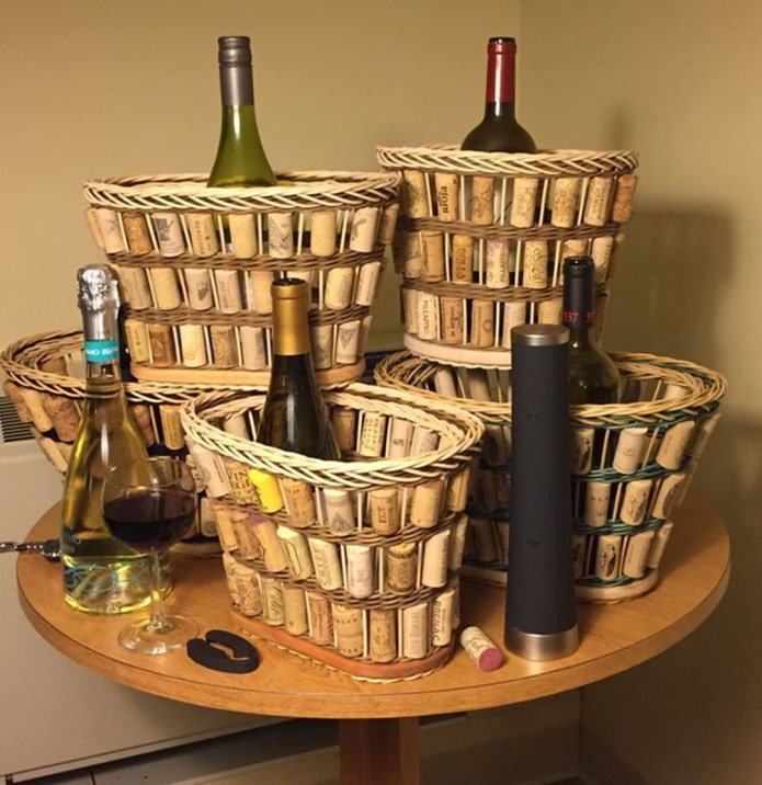 wine cork baskets