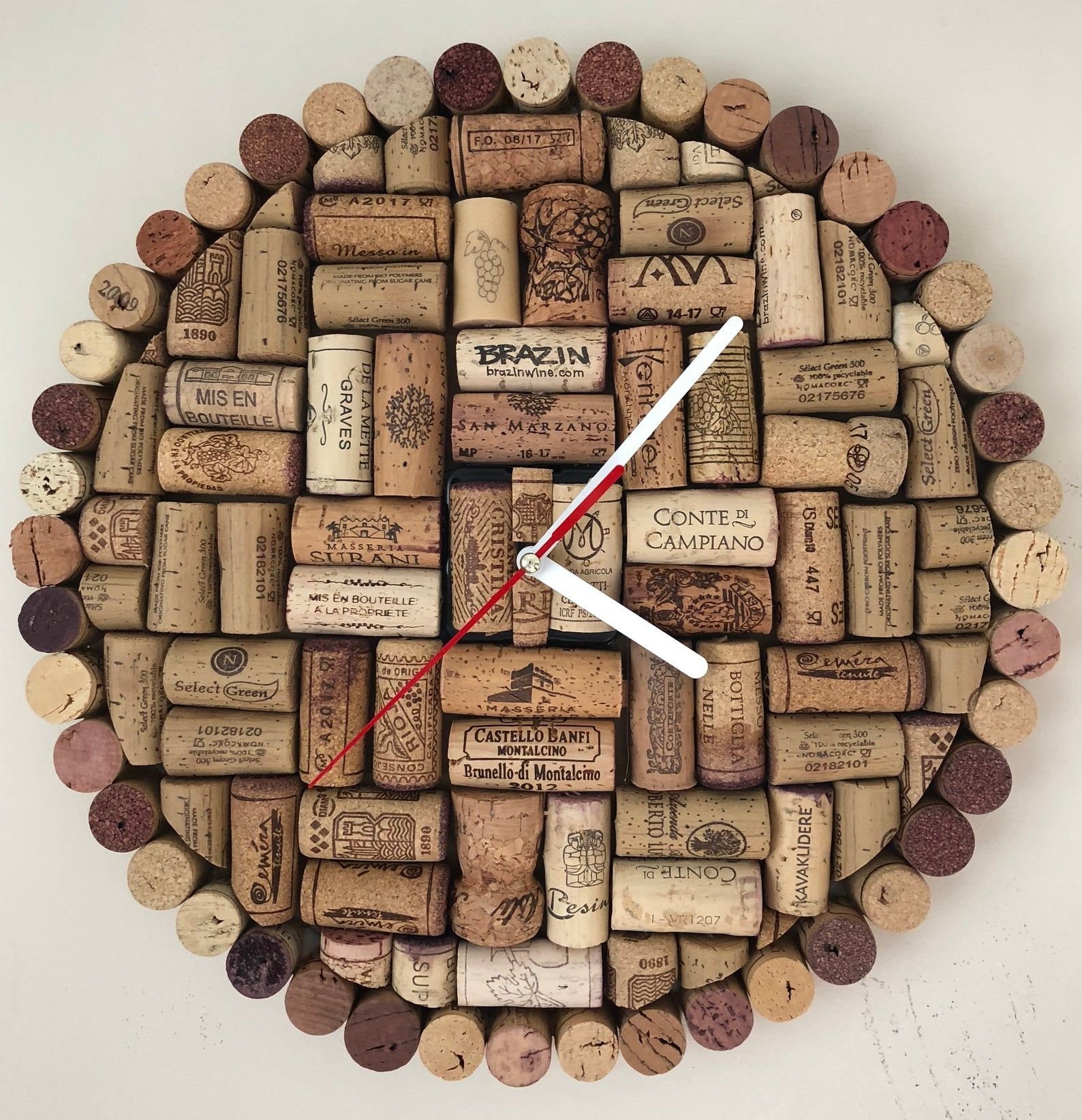 clock from corks