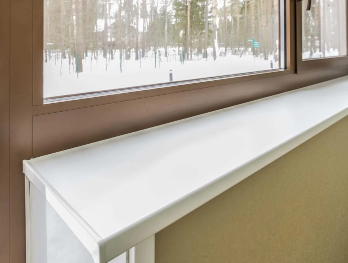 white pvc window sill