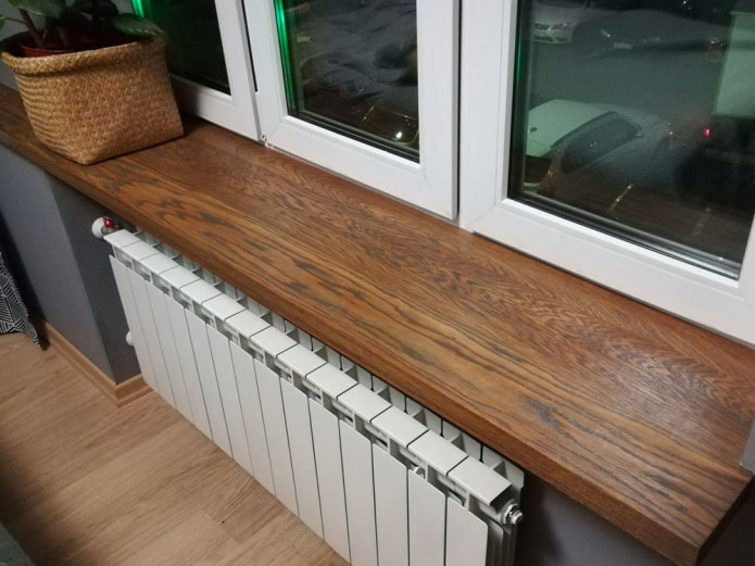 natural wood for window sill