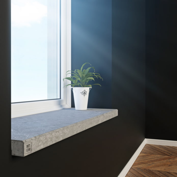 concrete window sill