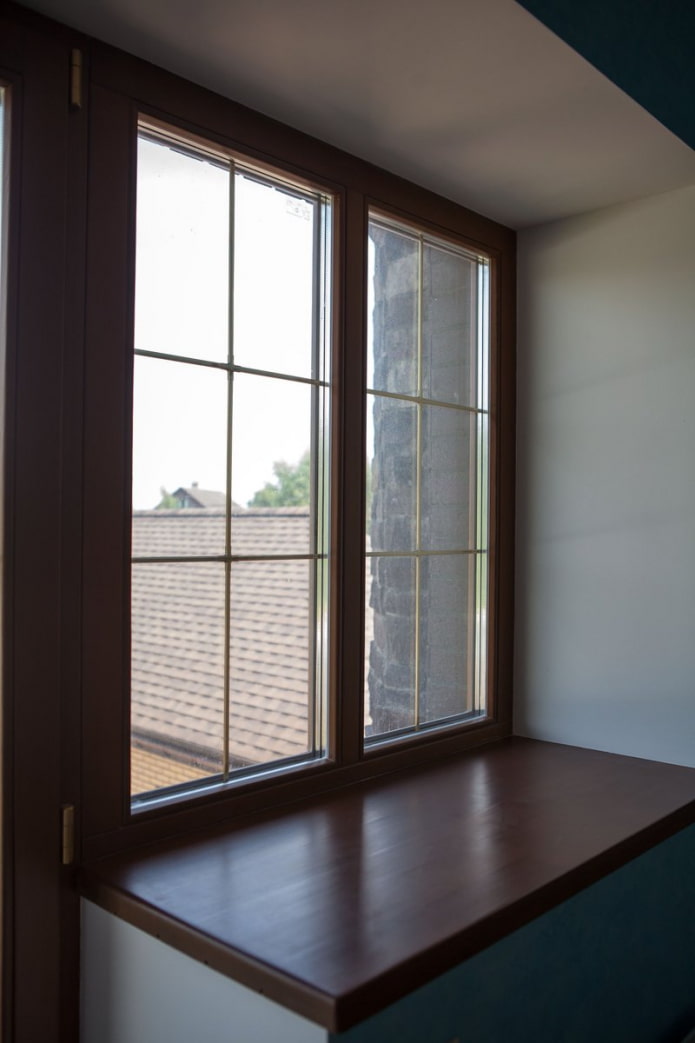 frame and window sill under the tree