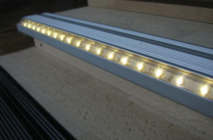 installation of stair lighting