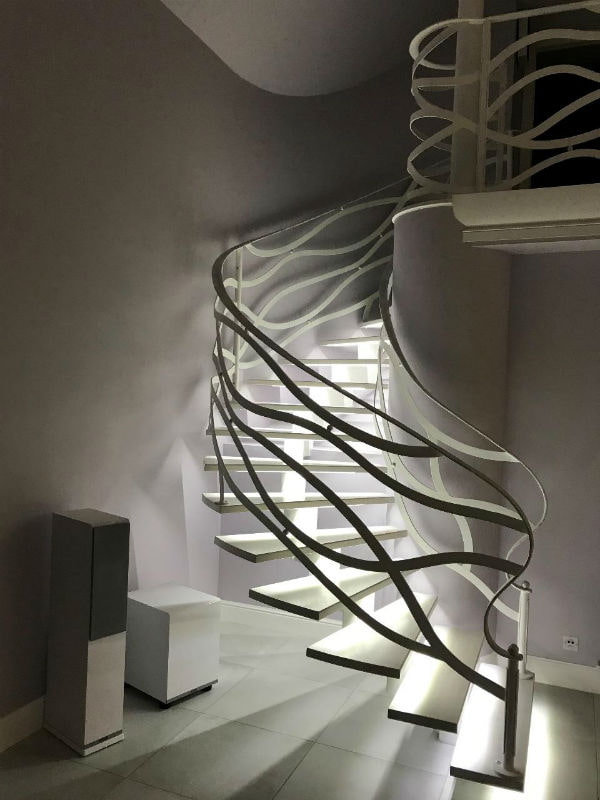 stairs with backlighting