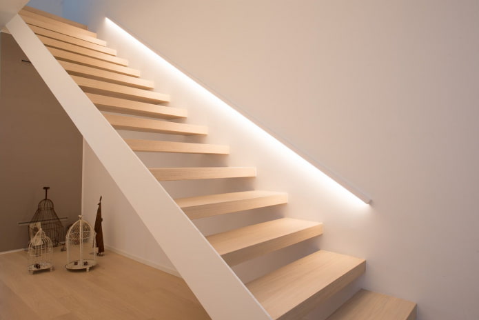 stairs with wireless lighting in the house
