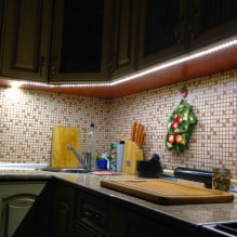 Lighting in the kitchen under the cabinets: the nuances of choice and step-by-step instructions-3