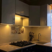 Lighting in the kitchen under the cabinets: the nuances of choice and step-by-step instructions-4