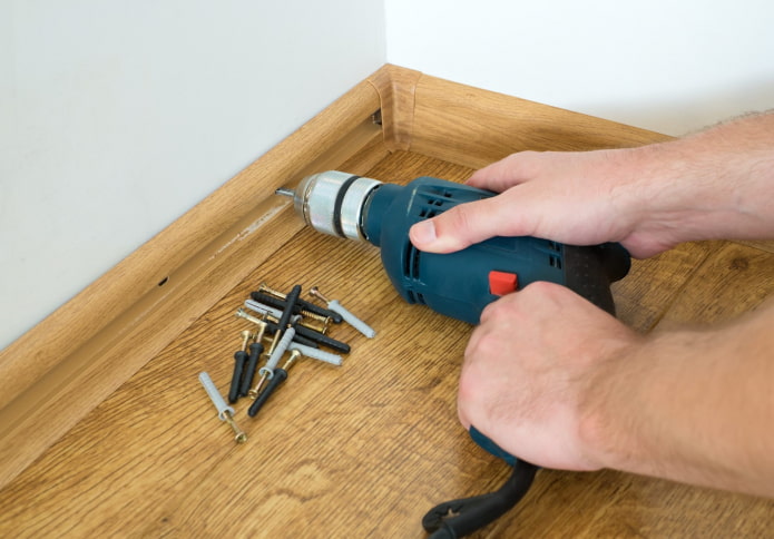 installation of floor lighting