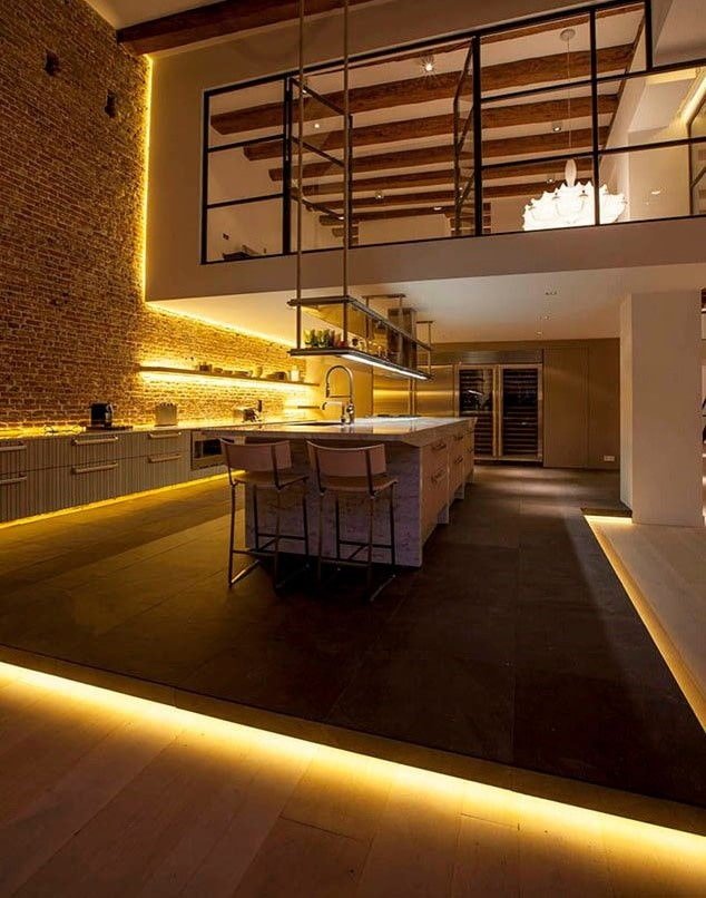 floor lighting in the interior