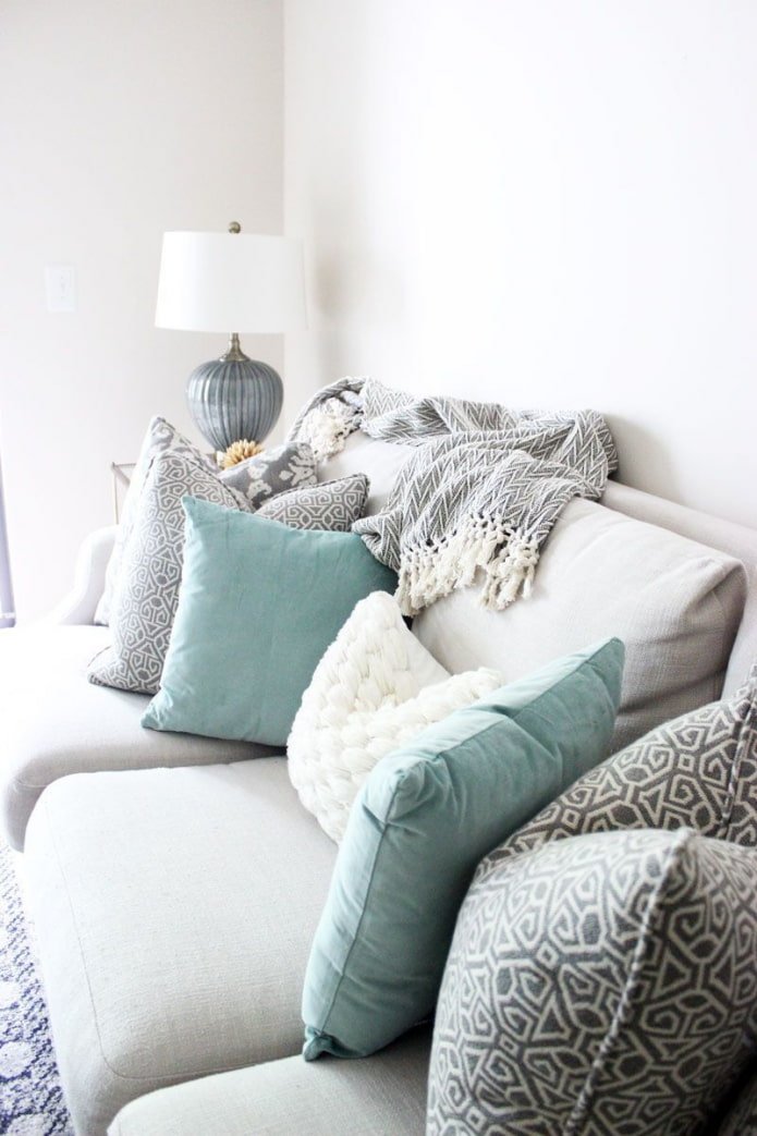 pillows for a light sofa