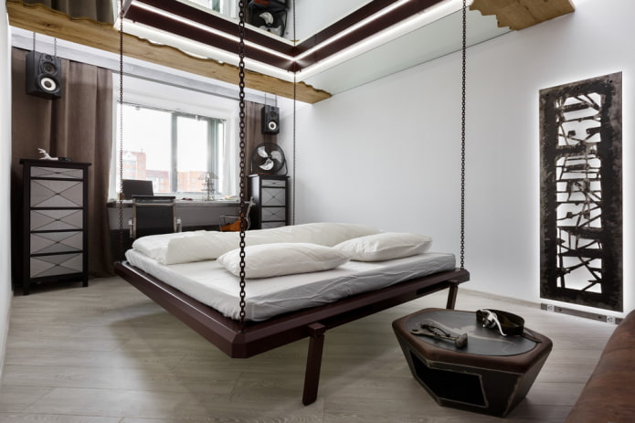 chain bed in the interior