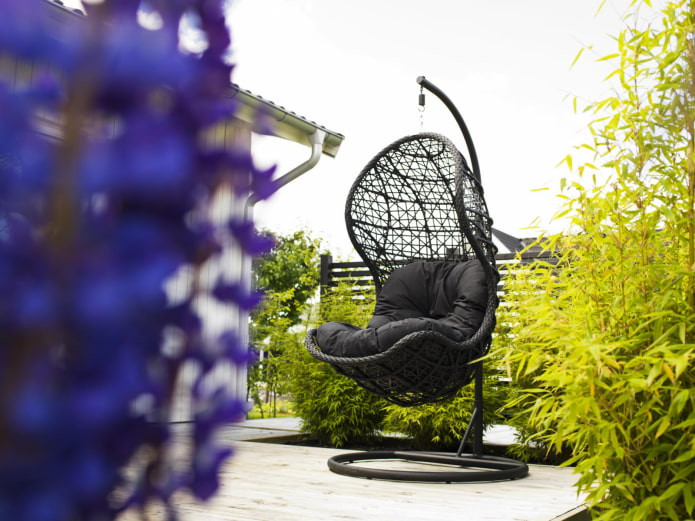 hanging chair outdoors