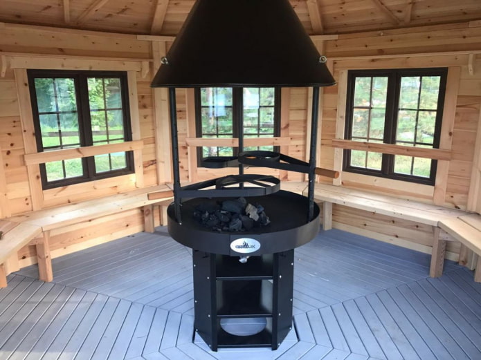 painting the floor in a closed gazebo