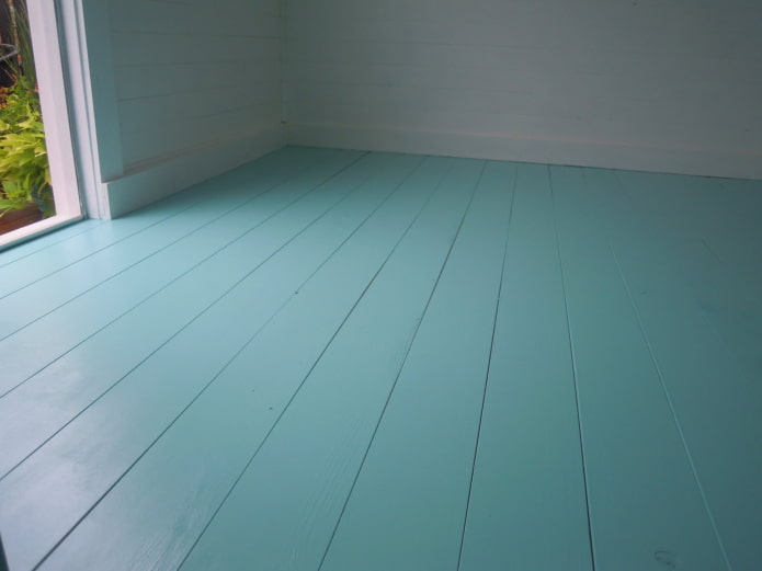 painted wooden floor