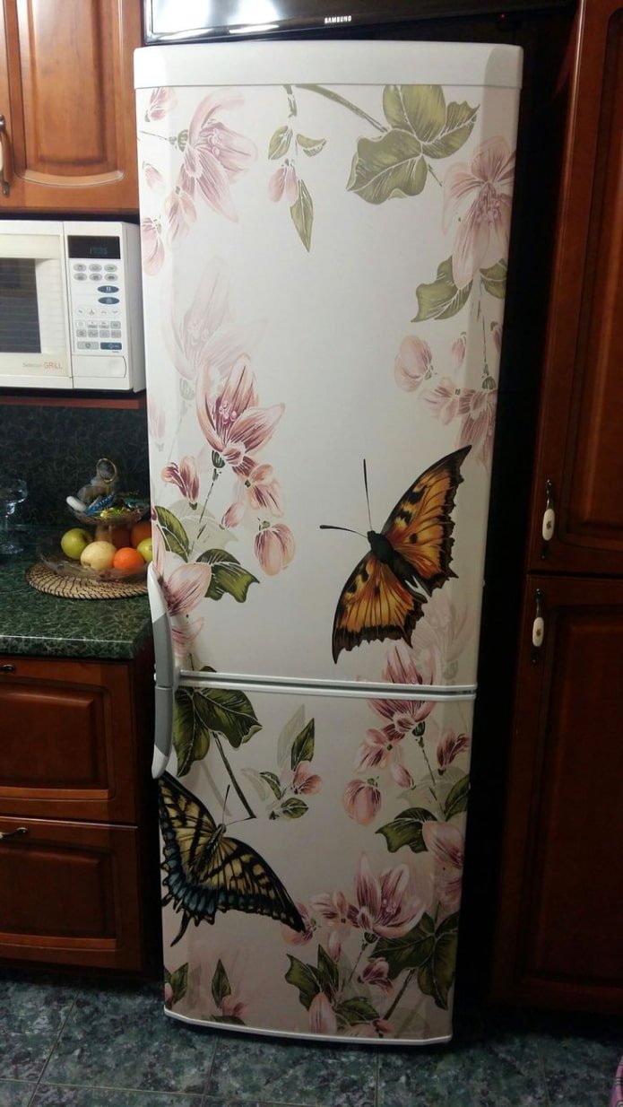 refrigerator decoupage