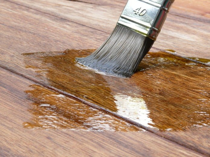varnish on the lining