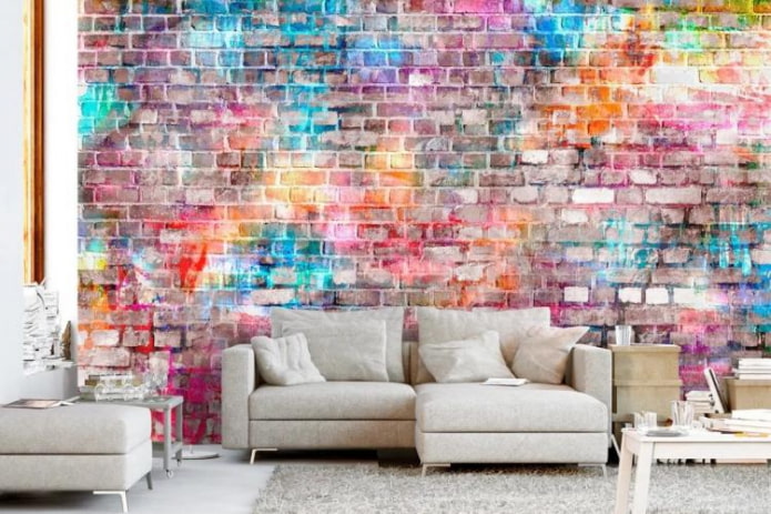 Multicolored brick
