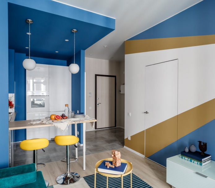 Painting the walls with several colors