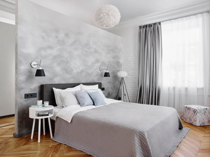 partition wall painted in ombre technique